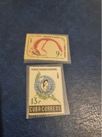 CUBA  NEUF  1962   FEDERACION  DE  MUJERES  CUBANAS //  PARFAIT  ETAT  //  Sans Gomme, Le 9c Avec Gomme - Unused Stamps