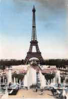75-PARIS LES FONTAINES DU PAALIS DE CHAILLOT ET LA TOUR EIFFEL-N°4216-D/0063 - Autres & Non Classés