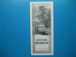 (1949) Autocars ISOBLOC - Publicités