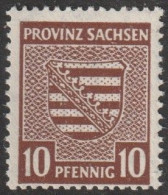 SBZ- Provinz Sachsen: 1945, Mi. Nr. 78 III, Freimarke: 10 Pfg. Provinzwappen,  **/MNH - Nuevos