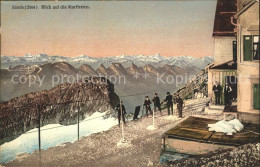 11677017 Saentis AR Blick Auf Kurfirsten Wanderer Saentis AR - Sonstige & Ohne Zuordnung