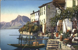 11676927 Gandria Lago Di Lugano Haeuser Am Lago Boote Gandria - Other & Unclassified