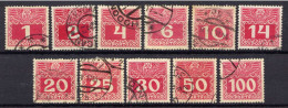 Österreich 1908 Portomarken Mi 34-44, Gestempelt [170524XIV] - Used Stamps