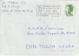 FLAMME  TEMPORAIRE   / N°  2484   38  LA  TOUR  DU  PIN - Mechanical Postmarks (Advertisement)
