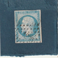 ///   FRANCE /// N° 14 Bleu 20cts  Bleu Laiteux - 1853-1860 Napoléon III.
