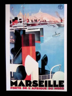 Cp, Publicité, Tourisme, Marseille, Porte De L'Afrique Du Nord, Vierge, Ed. F. Nugeron, Collection: La Vie Du Rail - Publicité