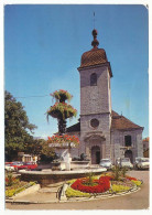 CPSM / CPM 10.5 X 15 Jura CHAMPAGNOLE La Place De L'Eglise Fontaine 2cv Citroën  Renault Dauphine - Champagnole