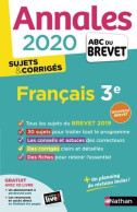 Français 3e Sujets & Corrigés 2020 (2019) De Thomas Bouhours - 12-18 Jahre