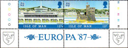 Man Poste N** Yv:330/333 Europa Cept Architecture Moderne (Bord De Feuille) (Thème) - 1987