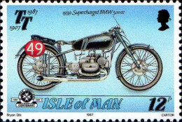 Man Poste N** Yv:334/338 80.Anniversaire Du Tourist Trophy (Thème) - Motorräder