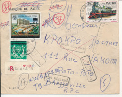 CONGO KIN ZAIRE REGISTERED COVER KIN.15 TO BRAZZA. - Covers & Documents