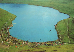 FEROE - Village Fuglafjorour Seen From A Mountain - Colorisé - Carte Postale - Faroe Islands