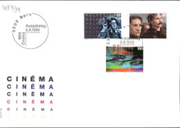 Suisse Poste Obl Yv:1487/1489 Centenaire Du Cinéma Bern 5-9-1995 Fdc - FDC