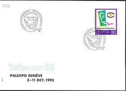 Suisse Poste Obl Yv:1486 Mi:1559 Telecom 95 Genève Bern 5-9-95 Fdc - FDC