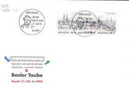 Suisse Poste Obl Yv:1482-84-85) Tag Der Basler Taube'95 (TB Cachet à Date) 17 Juin 95 - Lettres & Documents