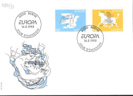 Suisse Poste Obl Yv:1480/1481 Europa Berne 16-5-95 Fdc - FDC