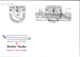 Suisse Poste Obl Yv:1482-84-85 Exposition Philatélique Basler Taube'95 16-5-1995 Fdc - FDC