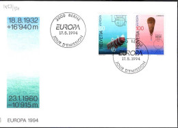 Suisse Poste Obl Yv:1453/1454 Europa L'Europe & Les Découvertes Berne 17-5-1994 Fdc - FDC