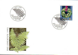 Suisse Poste Obl Yv:1440 Mi:1512 Weihnachtskranz (TB Cachet à Date) Bern 23-11-93 Fdc - FDC