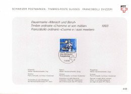 Suisse Poste Obl Yv:1434 Mi:1510 Le Fromager Bern 7-9-93 Feuillet PTT Fdc - FDC