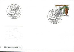 Suisse Poste Obl Yv:1415 Mi:1487 Pro Juventute Picea Abies (TB Cachet à Date) Bern 24-11-92 Fdc - FDC