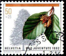 Suisse Poste Obl Yv:1412 Mi 1484 Pro Juventute Fagus Silvatica (TB Cachet Rond) - Used Stamps