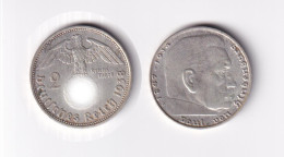Silbermünze 2 RM Hindenburg 1938 D Jäger Nr. 366/1 - Sonstige – Europa