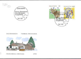 Suisse Poste Obl Yv:1389/1390 Animaux Bern 24-1-92 Fdc - FDC
