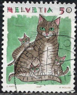 Suisse Poste Obl Yv:1342 Mi:1414 Le Chat (Beau Cachet Rond) - Used Stamps