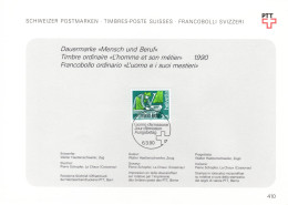 Suisse Poste Obl Yv:1337 Mi:1413 Le Pêcheur Bern 6-3-90 Feuillet PTT Fdc - FDC