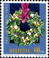 Suisse Poste N** Yv:1440 Mi:1512 Weihnachtskranz - Unused Stamps