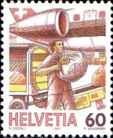 Suisse Poste N** Yv:1268 Mi:1344A Chargement Du Courrier Par Avion - Unused Stamps