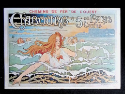 Cp, Publicité, Chemins De Fer De L'Ouest, Cabourg à 5 Heures De Paris, Vierge, Ed. Mic Max, Collections: La Vie Du Rail - Advertising