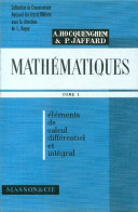Mathématiques Tome I (1962) De P Jaffard - Scienza