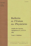 Bulletin De L'union Des Physiciens N°751 Bis (1993) De Collectif - Unclassified