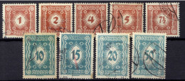 Österreich 1922 Portomarken Mi 103-111, Gestempelt [170524XIV] - Used Stamps