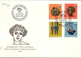 Suisse Poste Obl Yv: 983/986 Pro Patria Archéologie Bern 30-5-75 Fdc - FDC