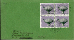 Suisse Poste Obl Yv: 964 Pro Patria Céramique Oviforme Richterswil (TB Cachet à Date) Bloc De 4 - Briefe U. Dokumente