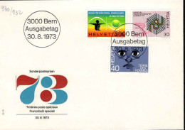 Suisse Poste Obl Yv: 930/932 Commémorations Bern 30-8-73 Fdc - FDC