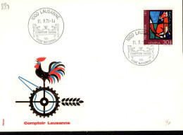 Suisse Poste Obl Yv: 880 Foire Nationale Comptoir Suisse (TB Cachet à Date) 11-9-71 - Brieven En Documenten