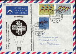 Suisse Poste Obl Yv: 873A-900 Ballonflug (TB Cachet à Date) 25-6-72 - Lettres & Documents