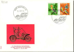 Suisse Poste Obl Yv: 868/869  Salon De L'auto Genève (TB Cachet à Date) - Lettres & Documents