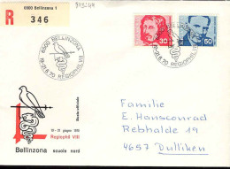 Suisse Poste Obl Yv: 843-844 Regiophil VIII (TB Cachet à Date) Bellinzona - Brieven En Documenten