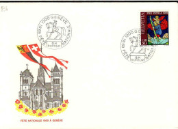 Suisse Poste Obl Yv: 836 Fête Nationale (TB Cachet à Date) Genève 1-8-69 - Lettres & Documents