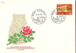 Suisse Poste Obl Yv: 832 Grafschaft Uznach (TB Cachet à Date) 14-6-69 - Covers & Documents