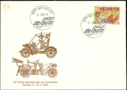 Suisse Poste Obl Yv: 813 Yv:0,15 EuroSalon De L'auto Genève (TB Cachet à Date) - Brieven En Documenten