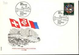 Suisse Poste Obl Yv: 807 Festa Nazionale Bellinzona(TB Cachet à Date) - Brieven En Documenten