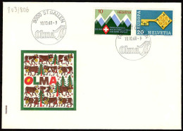 Suisse Poste Obl Yv: 803-806 Olma (TB Cachet à Date) - Storia Postale