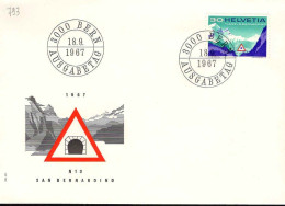 Suisse Poste Obl Yv: 793 Mi:860 Tunnel S.Bernardino (TB Cachet à Date) Bern 18-9-1967 Fdc - FDC