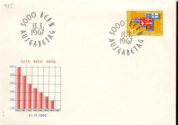 Suisse Poste Obl Yv: 785 Mi:852 Produit AELE Franchise Douanière Bern 13-3-1967 Fdc - FDC